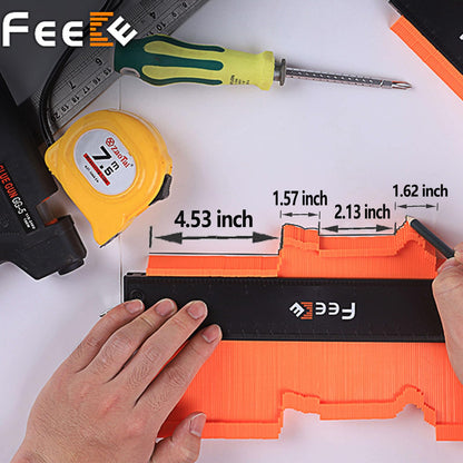 Feeke Contour Gauge (12 Inch) with Lock Profile Tool, Super Contour Duplicator Men Gifts Woodworking Tools Carpenter Tools Construction Scribe Tools for Man, Gifts for Men Dad Husband