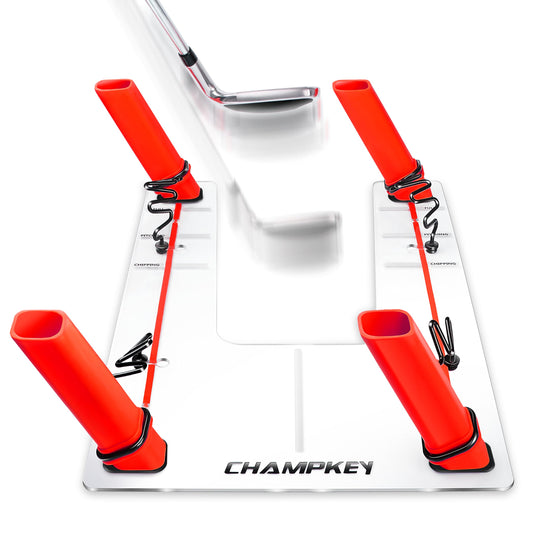 CHAMPKEY Magnetic Golf Swing Trainer - Swing Plane Training Aid - Improve Swing Accuracy and Skills (Red)