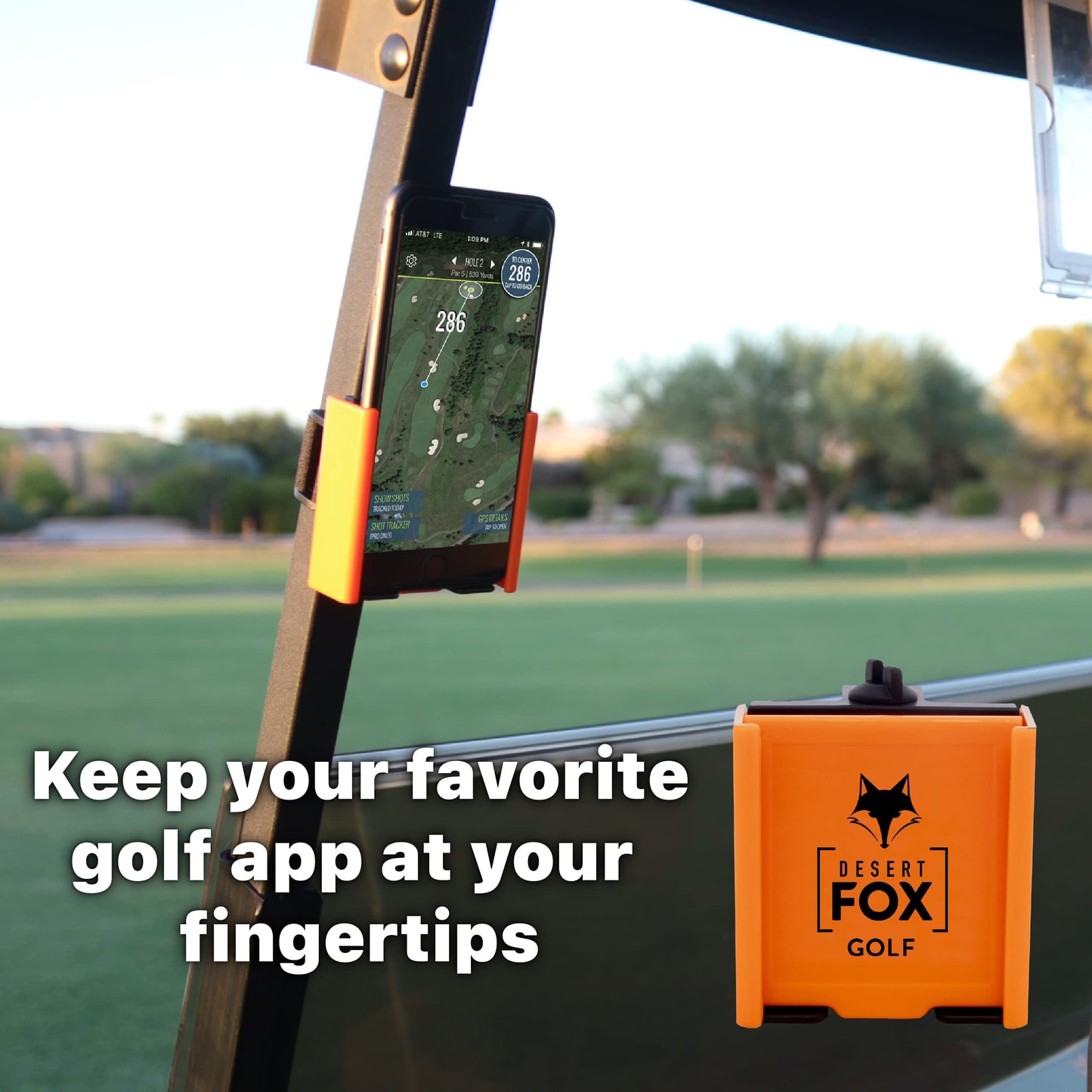 DESERT FOX GOLF - Phone Caddy - Black