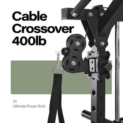 Major Fitness Drone2 Machine – All-in-One Home Gym Squat Rack with Weight Bar, Dual LAT Pull-Down Systems & Cable Crossover Machine for Full-Body Workouts