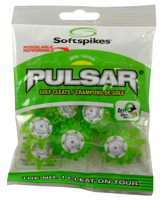 SOFTSPIKES Golf Spikes Fast Twist 3.0 Pulsar Cleats, Green, Clamshell US