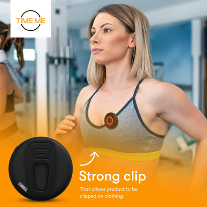 Time Me Rest Time Fitness Timer - Countdown Gym Timer and Stopwatch, Vibrating, Compact Design, Rechargeable Battery