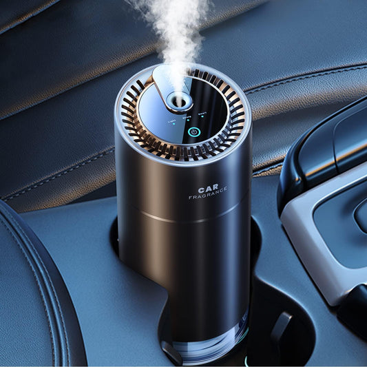 Ceeniu Smart Car Air Fresheners, New Smell Experience By Ultrasonic mist, Auto On/Off, Powerful Built-in Battery, Natural Fragrance, Adjustable Car freshener, Cologne Scent