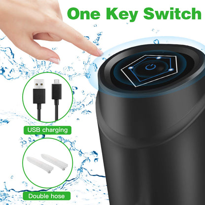 5 Gallon Electric Drinking Portable Water Dispenser, Universal USB Charging Water Bottle Pump For 2-5 Gallon With 2 Silicone