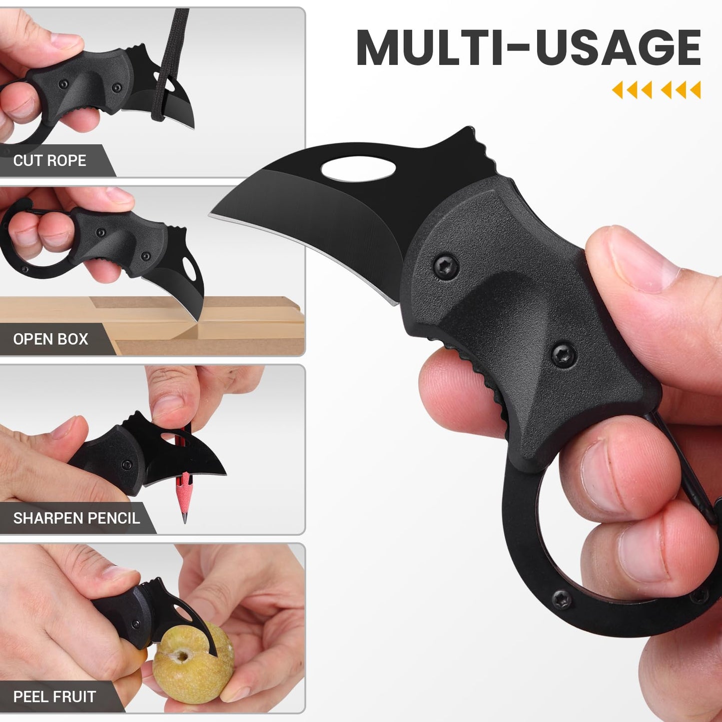 FUNBRO Small Pocket Knife Gift for Men, Keychain Box Cutter with 1.34inch Blade, Mini Folding Knives EDC Gadgets for Everyday Carry, Stocking Stuffers Gift for Adults Men Him