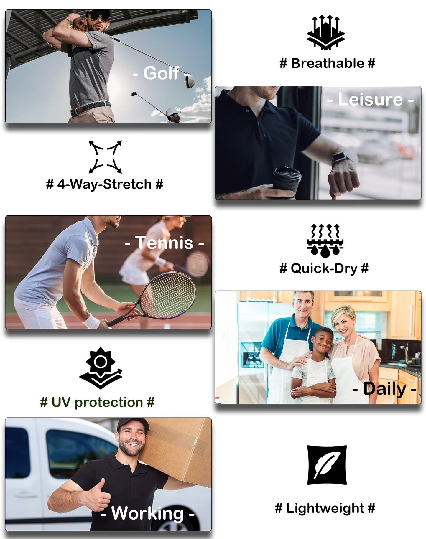 OYGSieg 6 Pack Mens Polo Shirts Performance Short Sleeve Golf Shirt Moisture Wicking Athletic Casual Collared T-Shirt SetB XL/02