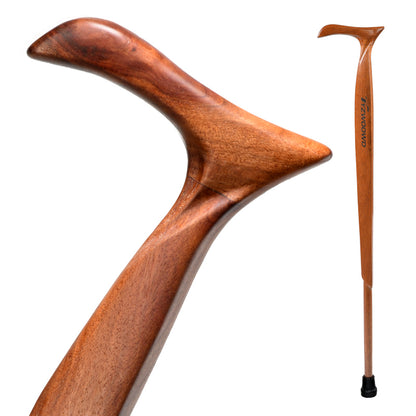 TYZWOOWD Walking Canes for Men, Wooden Sticks for Seniors, Handcrafted, Ergonomic, Wood Wax Oil Coating Walking Canes for Senior Balance, Crutches for Adults - Great Gift Idea