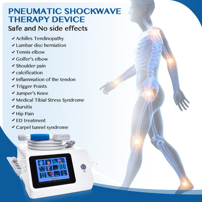 PUYGEH Shock Wave Therapy Machine for Joint Muscle Pain Relief Muscle and Bone Tissue 10 bar Pneumatic Therapy Machine Non-Invasive No Side Effects