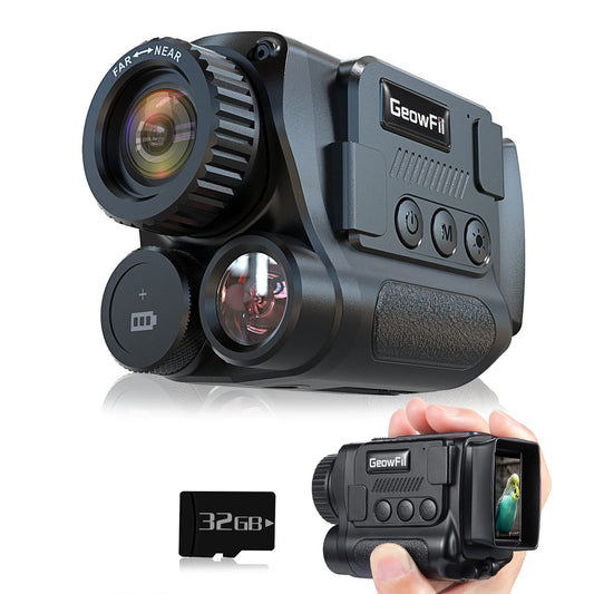 Night Vision Monocular 4K, Infrared Digital Night Vision, 984ft 8X Zoom 2000mAh Rechargeable Battery, 4K Video & 40M Photo, Save Photos & Video with Audio for Adult Hunting Camping, 32G Card