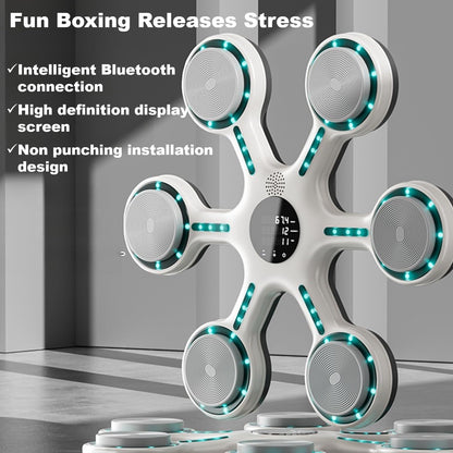 Music Boxing Machine, Smart Music Boxing Machine with Bluetooth, Home Wall-Mounted Training Gear, Boxing Training Punching Equipment with Gloves, Fitness and Reflex Improvement1