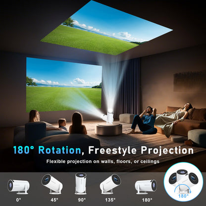 Arcade Vision Projector with Games Built in 36,000+ Retro Games, Gaming Video 2-IN-1 Projector 4K with 2 Wireless Controllers Gifts for Men/Teens/Kids