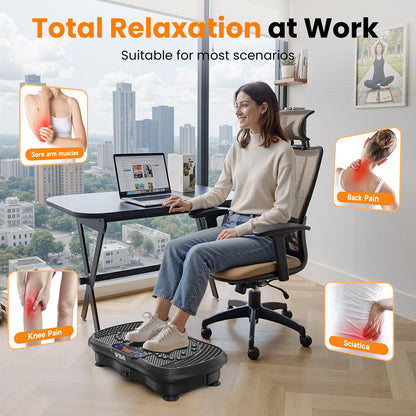 AXV Vibration Plate Fitness Platform Exercise Machine Vibrating Lymphatic Drainage Shaking Full Body Shaker Workout Vibrate Stand Shake Board Sport Gym for Weight Loss Fat Burner for Women Men