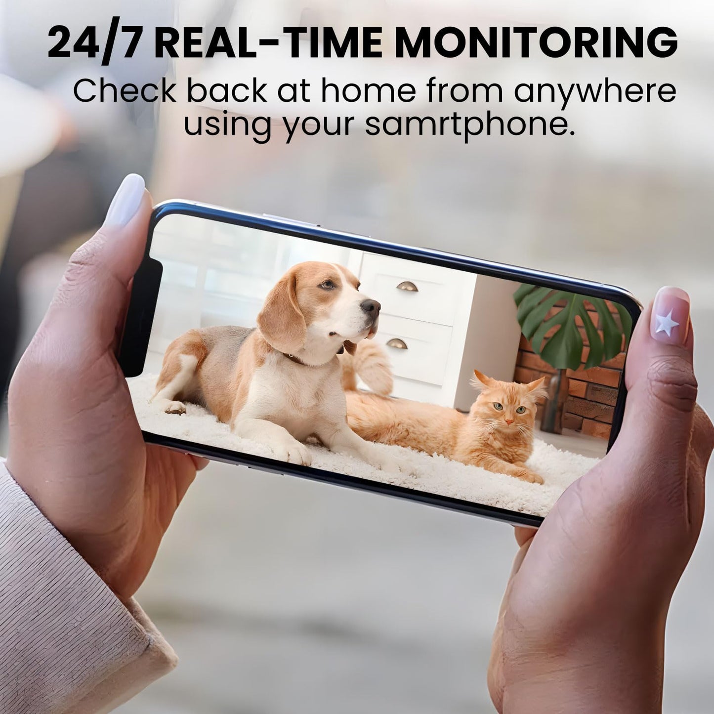 Funstorm 2025 Upgraded Spy Camera-Hidden Camera-4K HD WiFi Camera, Clear Night Vision, Wireless Security Camera, 100 Days Battery Life, Nanny Camera, Indoor Camera for Pet/Baby,AI Motion Detection