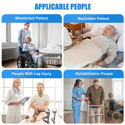 Gait Belt for Senior with 7 Handles, Rhino Valley 59" Anti-Slip Gate Belts Medical for Elderly, Transfer Belt with Quick Release Buckle, Elderly, Physical, Handicap, Bariatric Therapy, Blue & Black