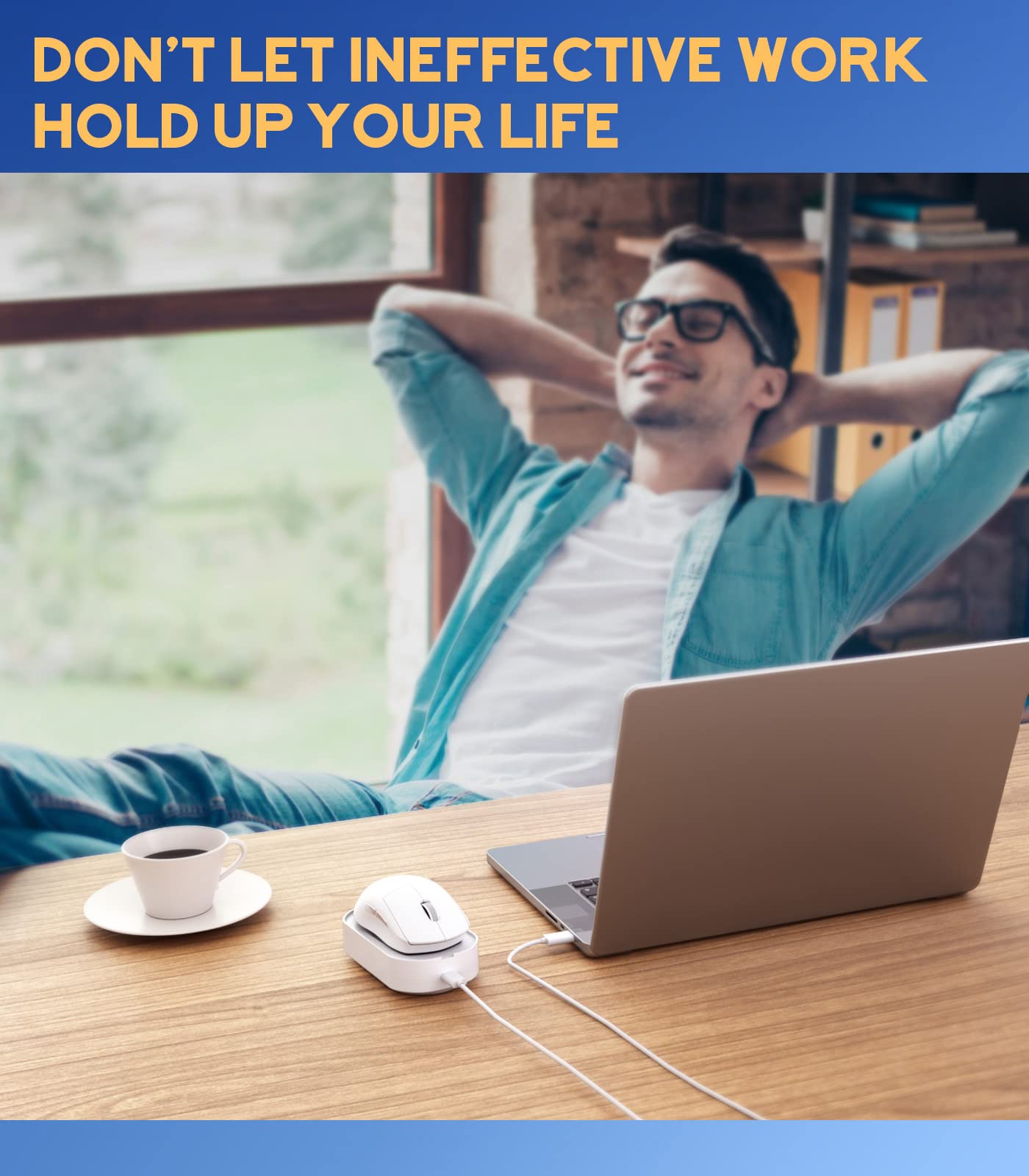 BNING Mouse Jiggler Undetectable, Automatic Mouse Mover Device for Computer Laptop Awakening, No Software & Driver with ON/Off Switch Mouse Shaker, Work from Home Must Haves (Boho)