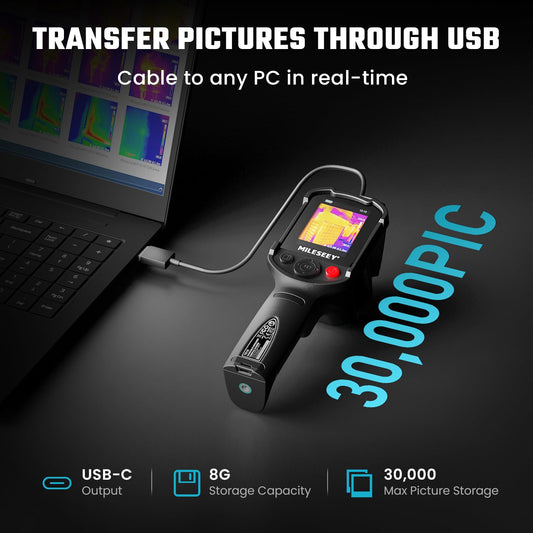 MILESEEY TR10 Thermal Imaging Camera,Super Resolution 240 x 240 Thermal Camera,25 Hz Refresh Rate, -4°F to 1022°F Handheld Infrared Imager,8-Hour Battery Life Infrared Camera