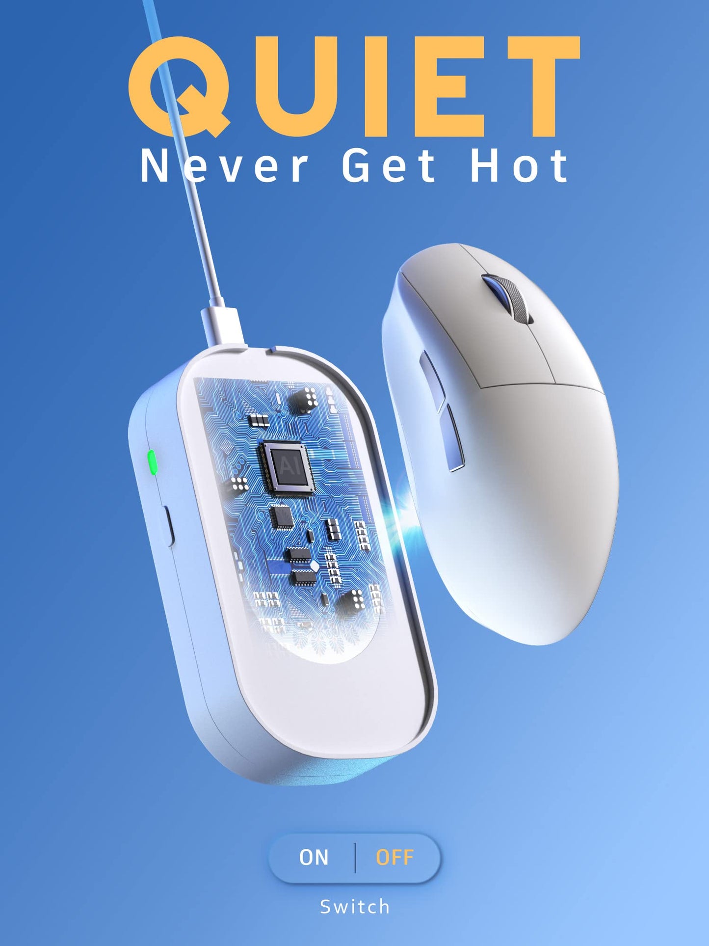 BNING Mouse Jiggler Undetectable, Automatic Mouse Mover Device for Computer Laptop Awakening, No Software & Driver with ON/Off Switch Mouse Shaker, Work from Home Must Haves (Boho)