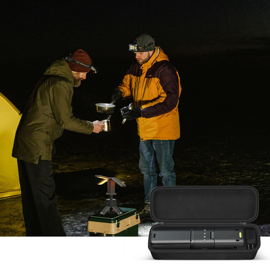 BooBowl Case Compatible with Clemas/ for BougeRV/ for SakerPlus Telescopic Rechargeable Camping Lights, Electric Outdoor Lamp Magnetic Lanterns Storage Holder Bag- Box Only
