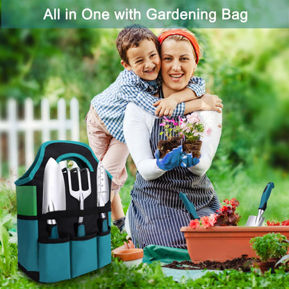 Kynup Garden Tools 7-Piece, Gardening Hand Tools, Gardening Tools Set with Rust-Proof,Stainless Steel, Aluminum Alloy Material, Gardening Supplies Set Ideal Gift