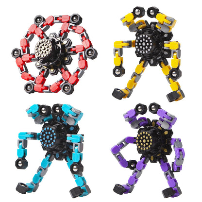 Gokeey Easter Basket Stuffers Transformable Fidget Spinners 4 Pcs for Kids and Adults Stress Relief Sensory Toys for Boys and Girls Fingertip Gyros for Party Favors Stocking Stuffers Bulk for Kids