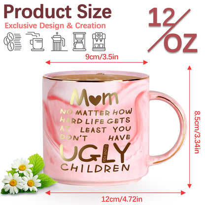 Mothers Day Gifts for Mom from Daughter Son Kids,12oz Novelty Coffee Mug for Women,Funny Birthday Gifts for Mom Wife from Husband,Unique Retirement Anniversary Mothers Day Presents for Mama Stepmother