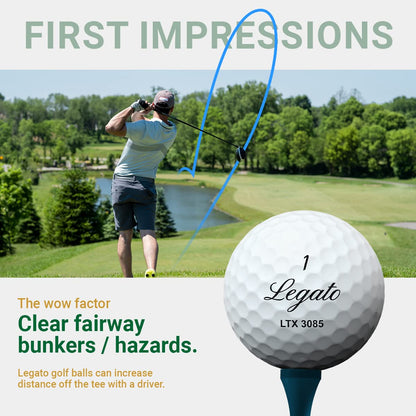 Legato Golf Balls LTX3085 | Designed to Help Golfers Break 90 | Maximized Distance with Soft Feel | 3 Piece | Urethane Cover | 85 Compression