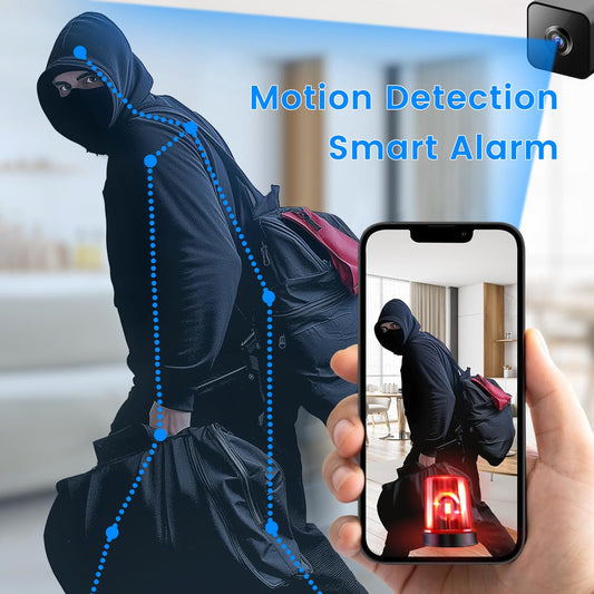 4K WIFI Home Security Camera Wireless Mini Indoor Hidden Spy Camera 4K HD With Night Vision Function, Motion Detection Application Built-in Battery Cat And Dog Camera For Home Security Dog Pet Camera