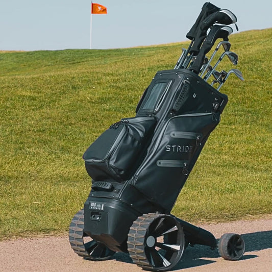 Zero Friction Stride - Remote and Follow Me Electric Golf Bag and Trolley Cart (Black)