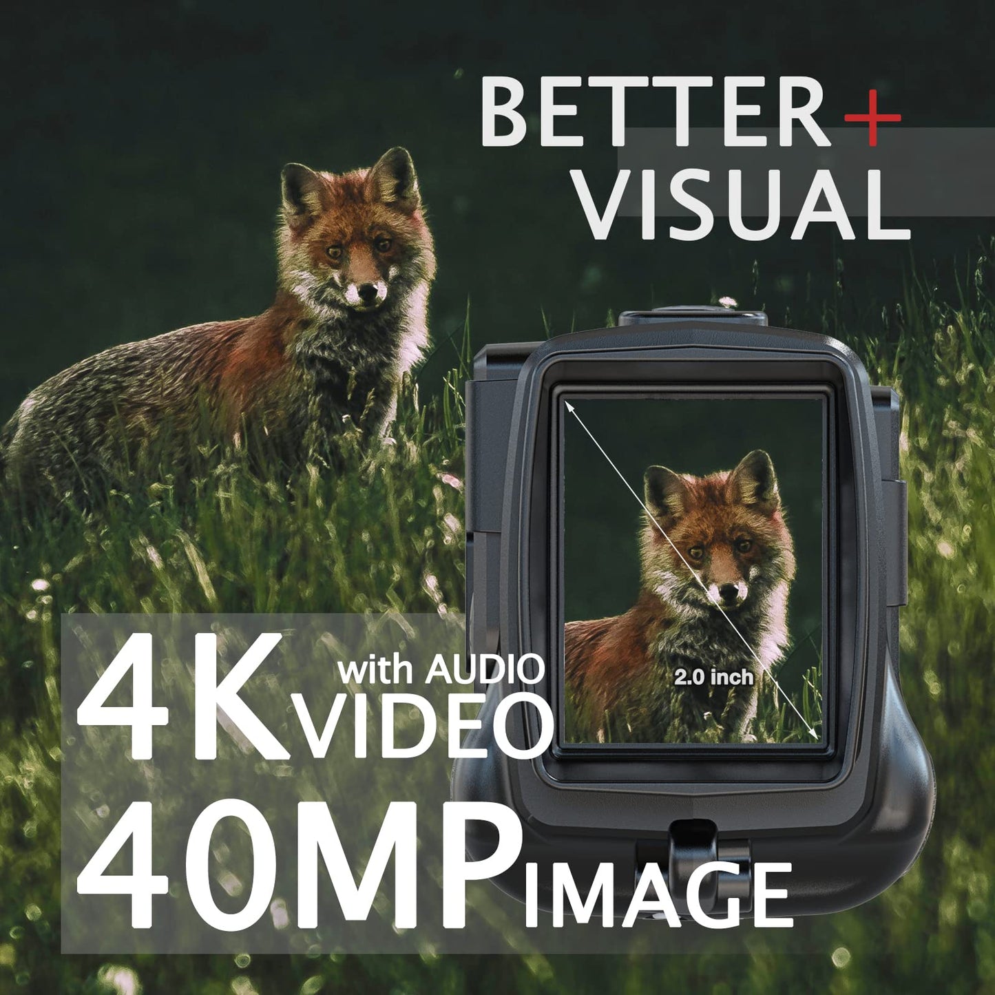 Night Vision Monocular 4K, Infrared Digital Night Vision, 984ft 8X Zoom 2000mAh Rechargeable Battery, 4K Video & 40M Photo, Save Photos & Video with Audio for Adult Hunting Camping, 32G Card