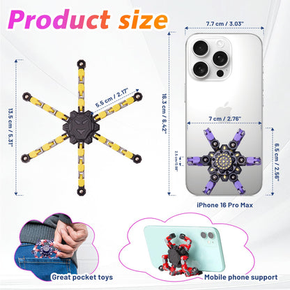 Gokeey Easter Basket Stuffers Transformable Fidget Spinners 4 Pcs for Kids and Adults Stress Relief Sensory Toys for Boys and Girls Fingertip Gyros for Party Favors Stocking Stuffers Bulk for Kids