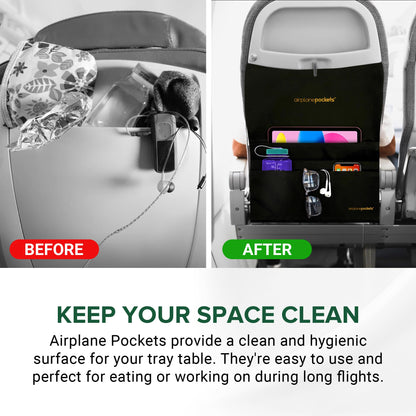 Airplane Pockets - Airplane Accessories - Plane Travel Essentials - Travel Organizer - Seat Storage Organizer - Air Travel Essentials - Seat Back Organizer - International Travel Must Haves