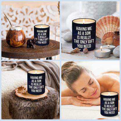 VIWIX Mothers Gifts for Mom from Son, Mothers Day Gifts from Son - Gifts for Dad from Son for Fathers Day - Dad Gifts, Mom Gifts from Son - Birthday Gifts for Mom, Dad Birthday Gifts Candle 10Oz