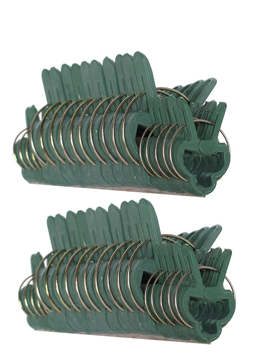 RamPro 40 Piece Green Gentle Gardening Plant & Flower Lever Loop Gripper Clips, Tool for Supporting or Straightening Plant Stems, Stalks, and Vines, Garden Clips