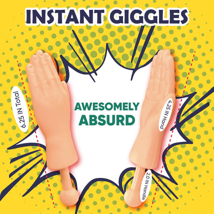 Tiny Hands (1 Pair) - Original Little Small Mini Hand Stick Puppet - Make Anyone Laugh - Pocket Sized Hilarity and Big Laughs - TikTok Famous - Friend & Family Fun