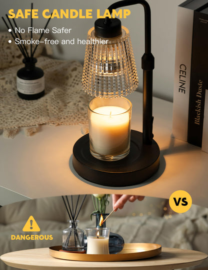 GODONLIF Candle Warmer Lamp with Timer Dimmable, Birthday Gifts for Women Mom, House Warming Gifts New Home Decor, Wax Warmer Lamp for Jar Candles with 2 Bulbs