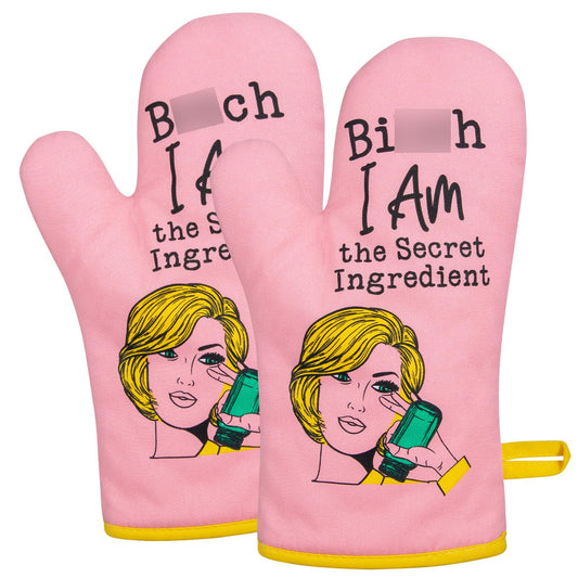 Miracu Oven Mitt, Funny Kitchen Cooking Oven Mitts, Pink Kitchen Accessories, Baker Stuff, Baking Gifts for Women, House Warming Gifts New Home, Mothers Day Birthday Housewarming Present for Women Mom