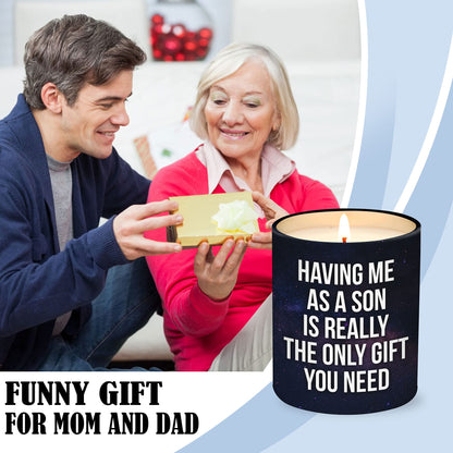 VIWIX Mothers Gifts for Mom from Son, Mothers Day Gifts from Son - Gifts for Dad from Son for Fathers Day - Dad Gifts, Mom Gifts from Son - Birthday Gifts for Mom, Dad Birthday Gifts Candle 10Oz