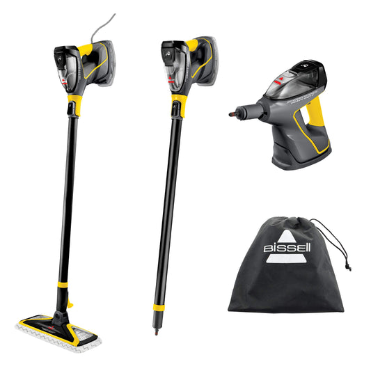 BISSELL Power Steamer Heavy Duty 3-in-1 Steam Mop and Handheld SteamShot for Indoor and Outdoor Use:Garage, Workshop, Auto, Boat, Recreational Vehicles; Windows,Outdoor Furniture and Decks,Black,2685A