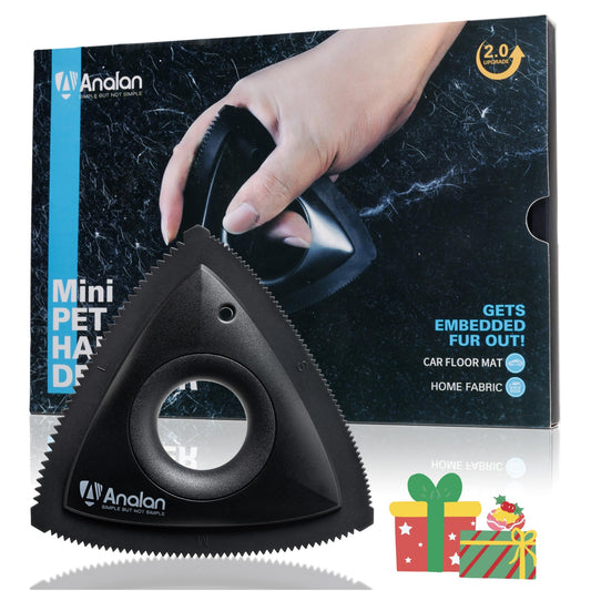 Analan Mini Pet Hair Remover for Car Detailing Supplies, Carpet Dog Hair Remover for Car Interior, Triangle Dog Hair Remover for Auto Detailing, Couch, Furniture, Lint, Carpet(Multi-Color)