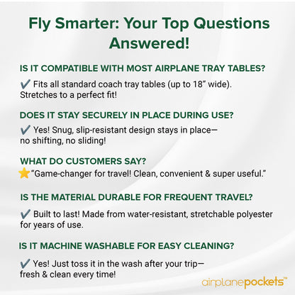 Airplane Pockets - Airplane Accessories - Plane Travel Essentials - Travel Organizer - Seat Storage Organizer - Air Travel Essentials - Seat Back Organizer - International Travel Must Haves