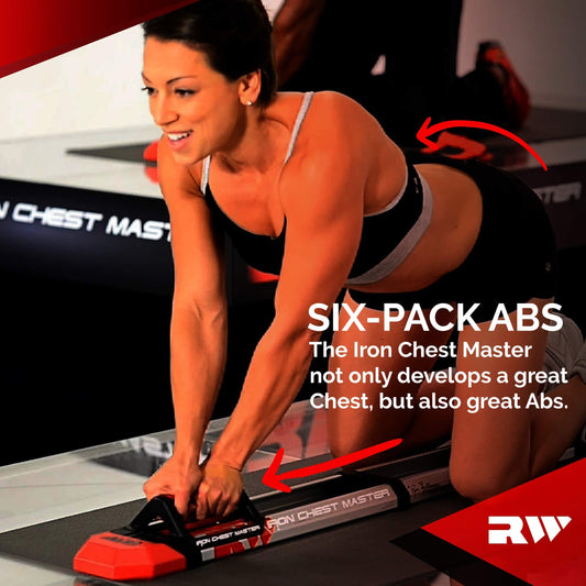 IRON CHEST MASTER Push Up Machine | Home Fitness Equipment for Chest Workouts | Home Gym Equipment Includes Adjustable Resistance Bands and a Unique Fitness Program | Tension Level - 120 lbs.