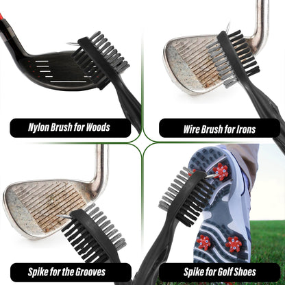 Golf-EZ Golf Essentials Kit | Must Have Golf Accessories - Golf Water Brush, Golf Towel, Golf Club Brush, Golf Ball Marker, Divot Repair Tool, Golf Ball & Golf Tee Holder, Golf Gifts for Men