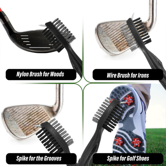 Golf-EZ Golf Essentials Kit | Must Have Golf Accessories - Golf Water Brush, Golf Towel, Golf Club Brush, Golf Ball Marker, Divot Repair Tool, Golf Ball & Golf Tee Holder, Golf Gifts for Men