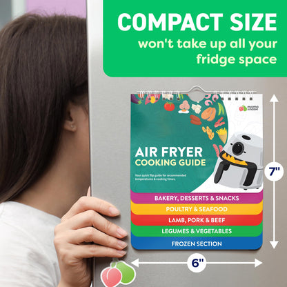 Air Fryer Cheat Sheet Magnets Cooking Guide Booklet - Air Fryer Cookbooks - Air Fryer Liners - Air Fryers Kitchen Gifts Gadgets 2025 - Air Fryer Accessories - Air Fryer Cooking Guide Airfryer Liners