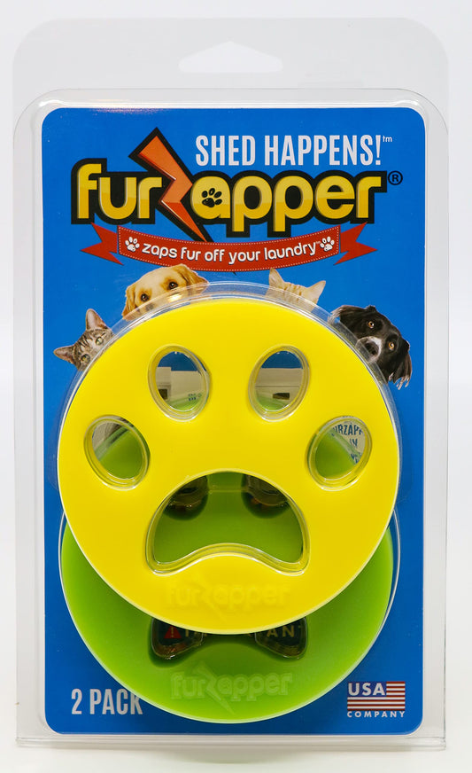 FurZapper Pet Hair Remover for Laundry, 2 Pack - Reusable Dog & Cat Hair Remover Tool As Seen on Shark Tank - Removes Pet Fur, Hair, Lint, Dander From Clothes & Laundry - Use 1 FurZapper Per Pet