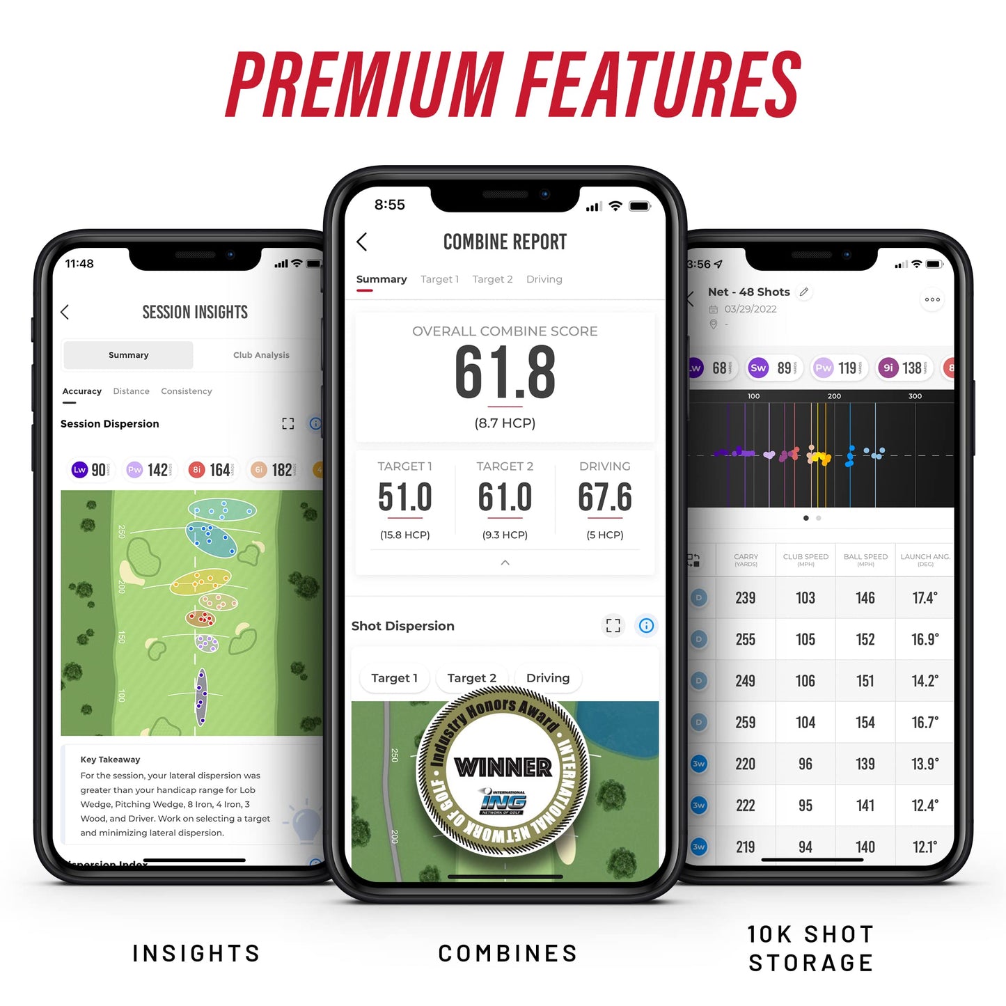 Rapsodo - Mobile Launch Monitor for Golf, Indoor & Outdoor Simulator, Golf Swing Analyzer & Tracker, Measures Ball Speed, Club Speed & Launch Angle, GPS Satellite View, iPhone & iPad Only