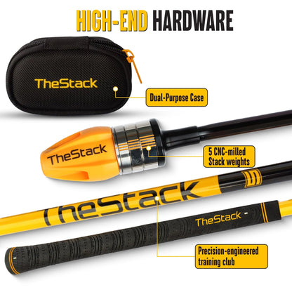 TheStack™ | Golf Swing Speed Trainer | Weighted Golf Training Aid | Golf Swing Trainer Golf Swing Training Aid | Golf Trainer Practice for Men and Women