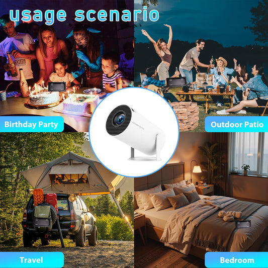 Arcade Vision Projector with Games Built in 36,000+ Retro Games, Gaming Video 2-IN-1 Projector 4K with 2 Wireless Controllers Gifts for Men/Teens/Kids
