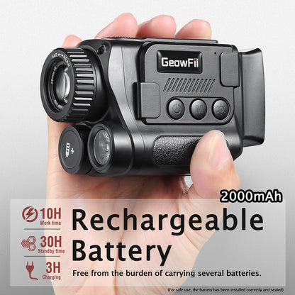 Night Vision Monocular 4K, Infrared Digital Night Vision, 984ft 8X Zoom 2000mAh Rechargeable Battery, 4K Video & 40M Photo, Save Photos & Video with Audio for Adult Hunting Camping, 32G Card