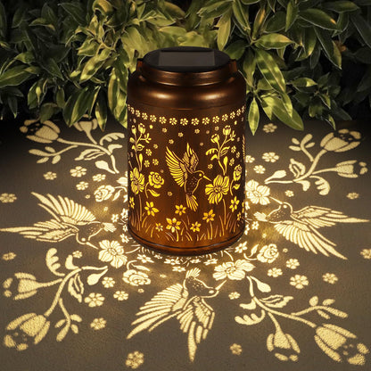 Mothers Day Gifts Solar Lanterns Outdoor Waterproof Hummingbird Garden Decor Gifts for Women Mom Grandma Hanging Solar Lights Metal Solar Decoration Outside for Yard, Backyard, Patio Deals